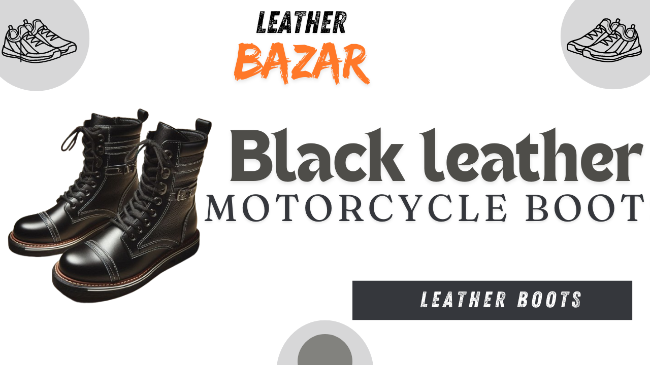 black leather boots motorcycle boots